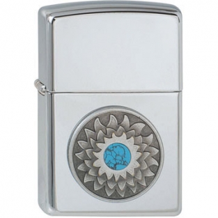 Zippo Turquoise Shield